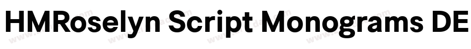 HMRoselyn Script Monograms DEMO字体转换